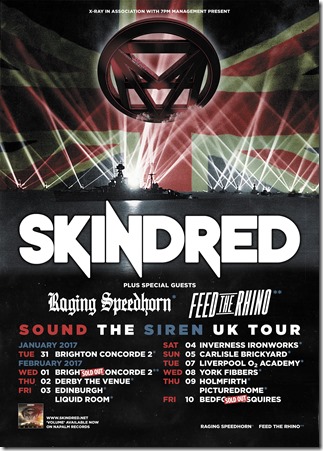 Skindred Tour Poster 2017